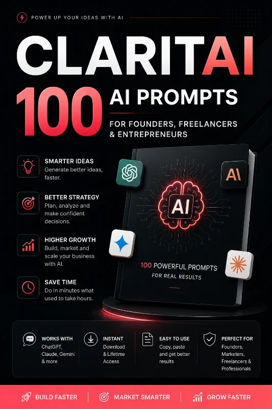 ClaritAI: 100 High-Converting AI Prompts for Founders & Entrepreneurs